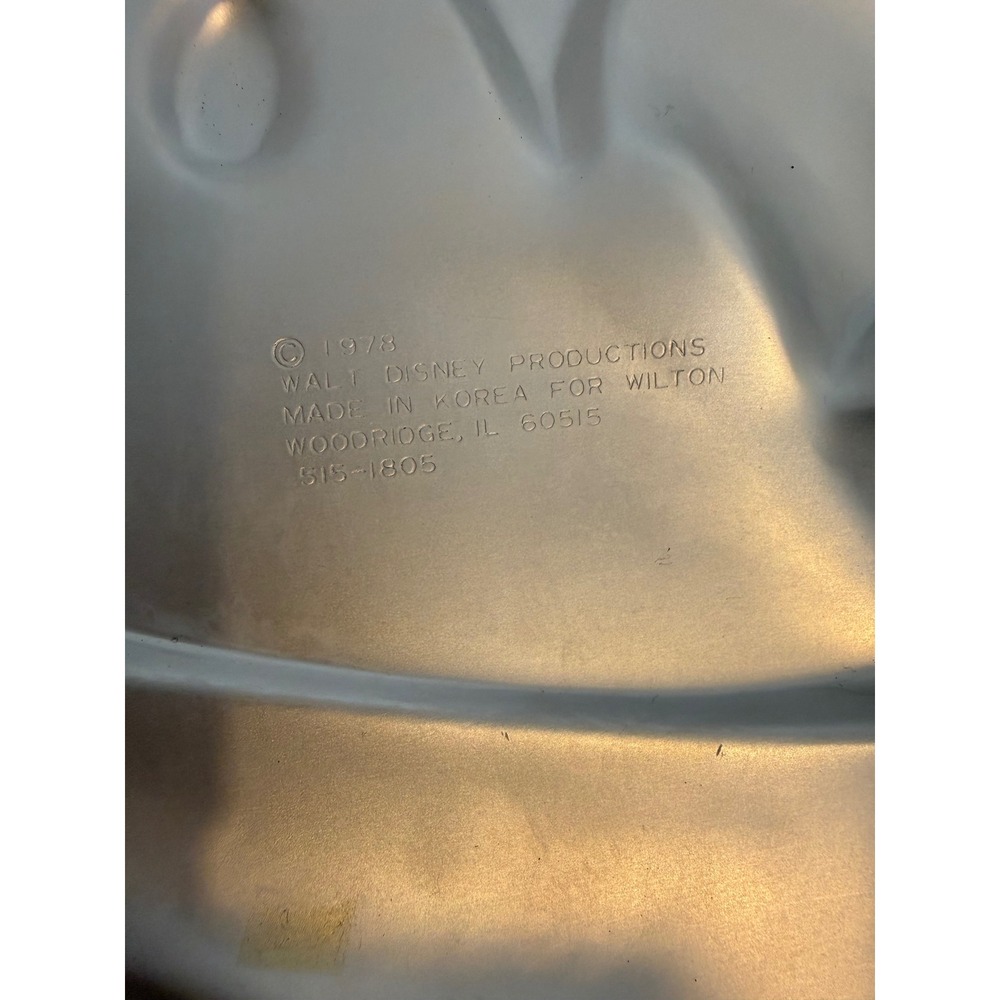Vintage 1978 Wilton Mickey Mouse Cake Pan Disney Aluminum 515-1805 17 Inch - Picture 4 of 5